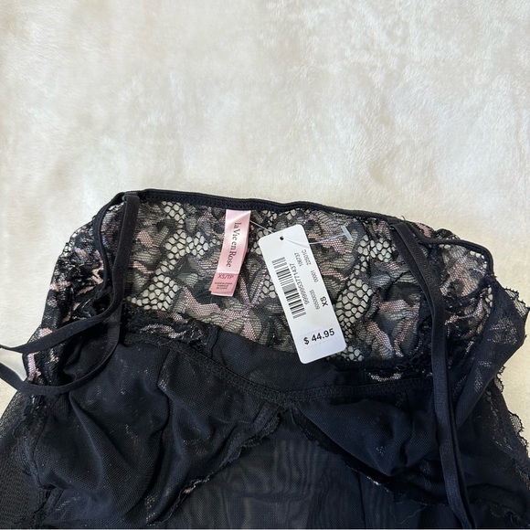 La Vie En Rose Black Lingerie Slip Dress - Picture 5 of 5